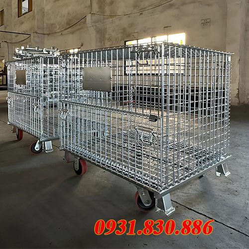 LỒNG SẮT CÓ BÁNH XE PU - CAO SU