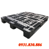 PALLET NHỰA KT 1200x1000x150mm dạng 3 chân màu đen mới