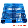 PALLET NHỰA 1100X1100X150 MÀU XANH DƯƠNG CŨ (Dạng 3 chân)