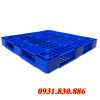 PALLET NHỰA LIỀN KHỐI 1100x1100x120mm MÀU XANH DƯƠNG ĐẬM MỚI