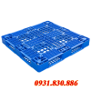 PALLET NHỰA LIỀN KHỐI 1100x1100x120mm MÀU XANH DƯƠNG MỚI