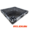 PALLET NHỰA 1100X1100X120MM MÀU ĐEN CŨ (1)