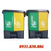 Thùng rác 40 lít 2 ngăn, bàn đạp