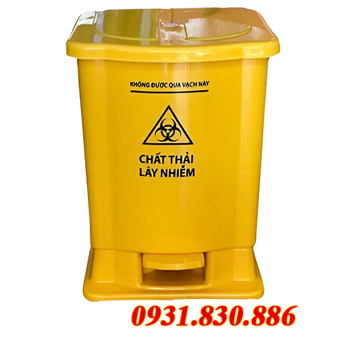 THÙNG RÁC NHỰA 15L DẬM CHÂN