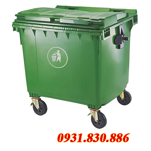 THÙNG RÁC NHỰA 1100L CÓ 4 BÁNH XE