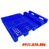 PALLET NHỰA 1200X800X150 CŨ DẠNG 3 CHÂN MÀU XANH