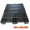 PALLET NHỰA 1200X800X150 CŨ DẠNG 3 CHÂN MÀU ĐEN