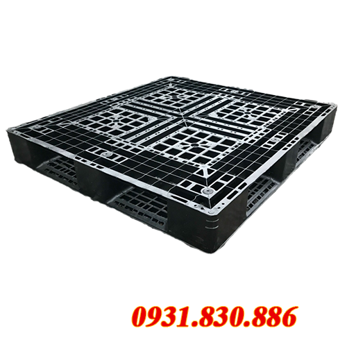 PALLET 1200X1100X150MM MÀU ĐEN CŨ