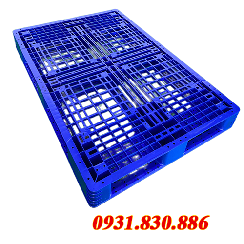 PALLET NHỰA 1200X800X120MM - MÀU XANH ĐẬM