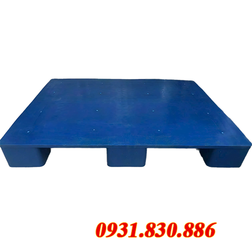 MỚI - PALLET NHỰA 1200x1000X140MM - MẶT KÍN 9 CHÂN