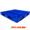 MỚI - PALLET NHỰA 1100X1100X125MM XANH DƯƠNG ĐẬM