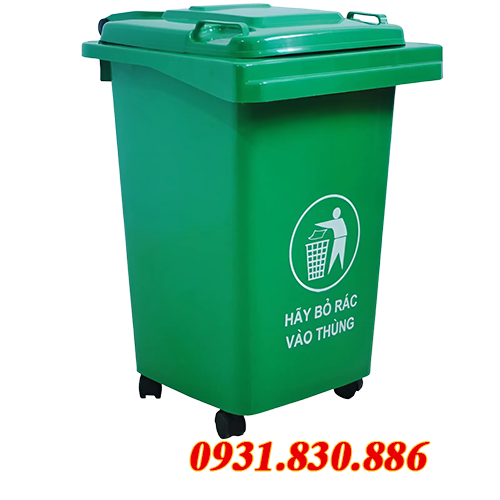 THÙNG RÁC NHỰA 60L CÓ BÁNH XE