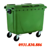 THÙNG RÁC NHỰA 660L CÓ 4 BÁNH XE