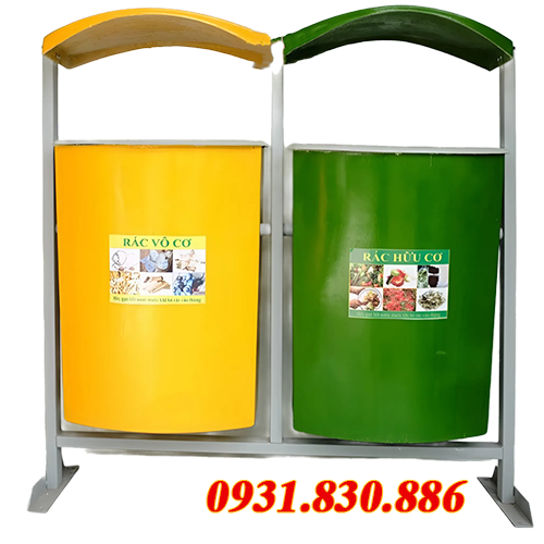 THÙNG RÁC TREO ĐÔI NHỰA COMPOSITE 80Lx2