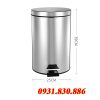 THÙNG RÁC INOX ĐẠP CHÂN 12 LÍT