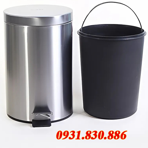 THÙNG RÁC INOX ĐẠP CHÂN 30 LÍT