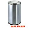 THÙNG RÁC INOX TRÒN A35-G NẮP LẬT BẬP BÊNH
