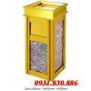 Thùng rác inox vuông đá hoa cương A17-B
