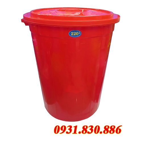 Thùng 220 lít có nắp